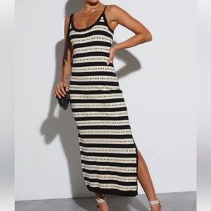 NWT Vici Striped Knit Maxi Dress